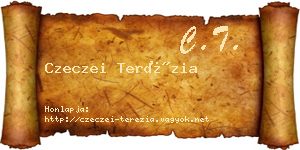 Czeczei Terézia névjegykártya