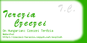 terezia czeczei business card